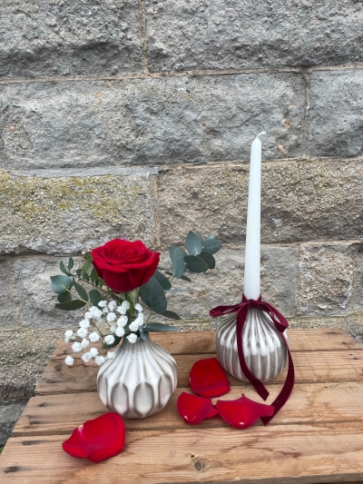 Rose or Candle in Vase