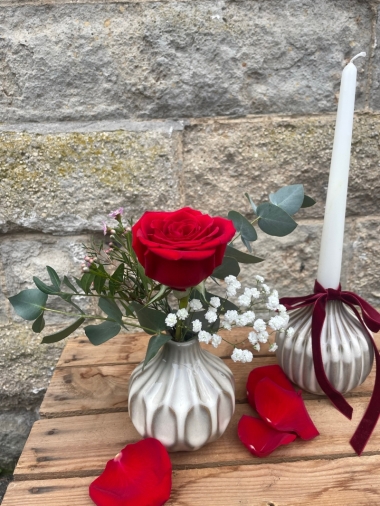 Rose or Candle in Vase