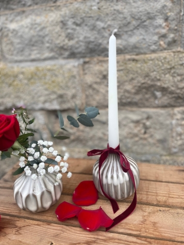 Rose or Candle in Vase