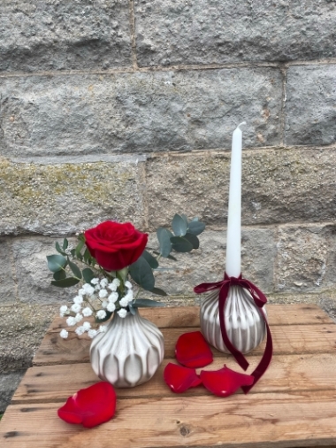 Rose or Candle in Vase