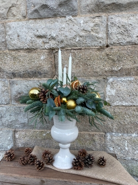 Christmas Pedestal Arrangement