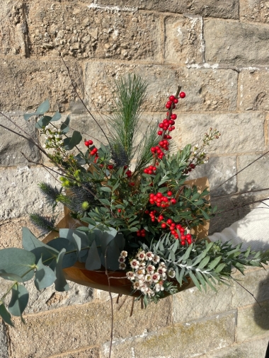 Rustic Hedgerow Christmas Bouquet