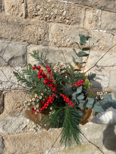 Rustic Hedgerow Christmas Bouquet